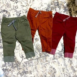 Bundle of 3 cat and jack toddler baby boy jogger pants size 12 months